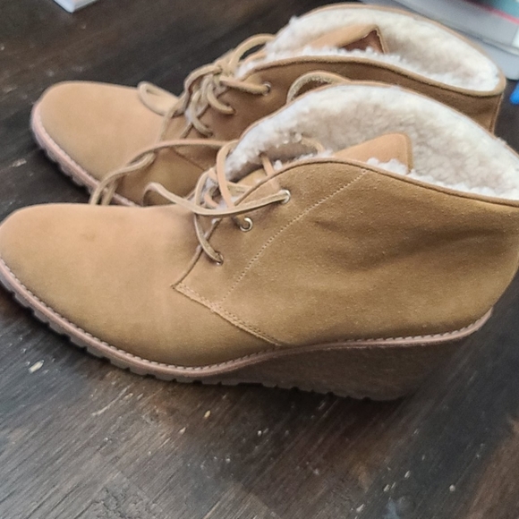 Coach Karson fur wedge bootie 11B - Picture 3 of 7